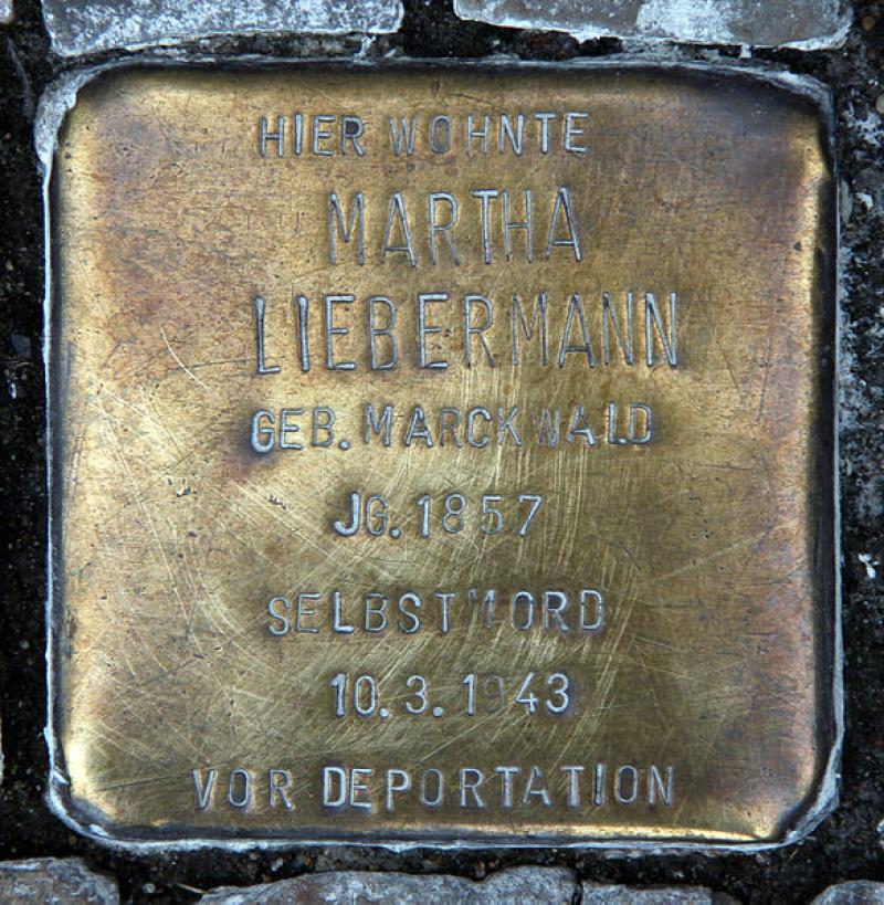 Stolperstein für Martha Liebermann