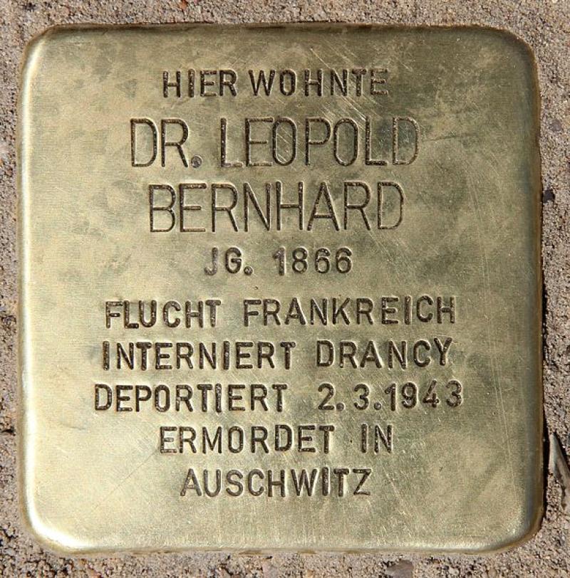 Stolperstein für Dr. Leopold Bernhard © OTFW