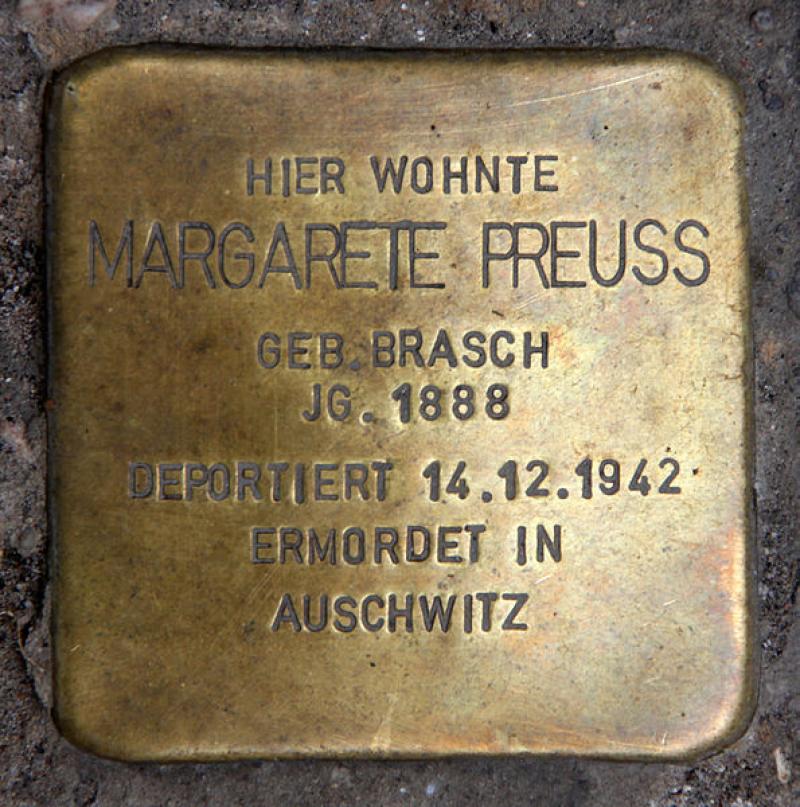 Stolperstein Margarete Preuss