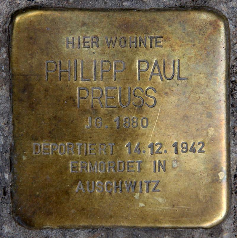 Stolperstein Philipp Paul Preuss