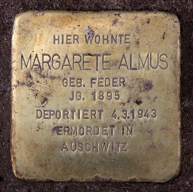 Stolperstein für Margarete Almus