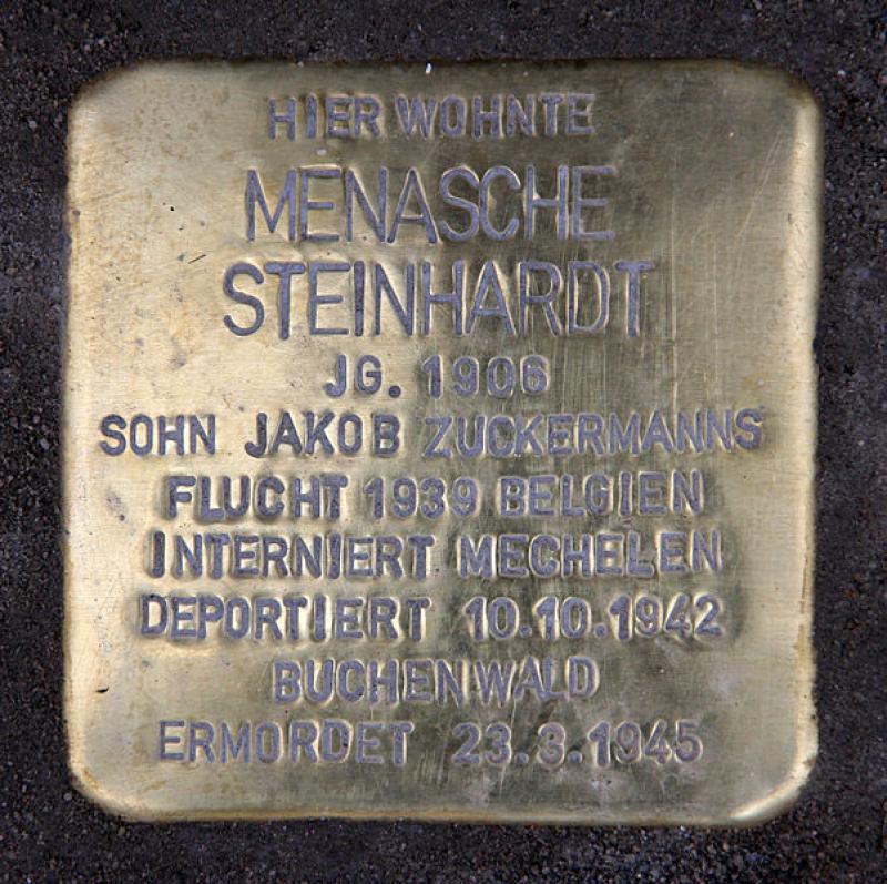 Stolperstein für Menasche Steinhardt.
