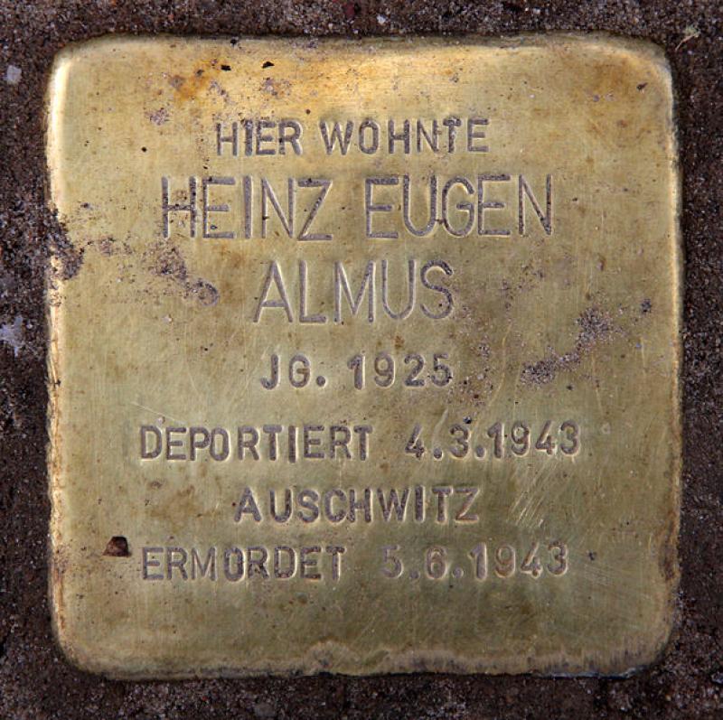 Stolperstein für Heinz Egon Almus