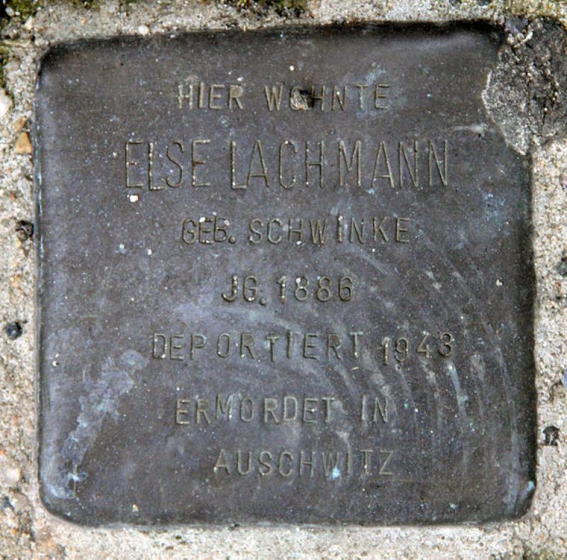Stolperstein für Else Lachmann.