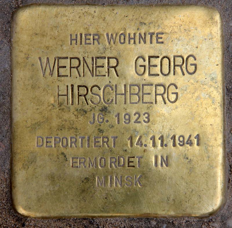 Stolperstein für Werner Georg Hirschberg.