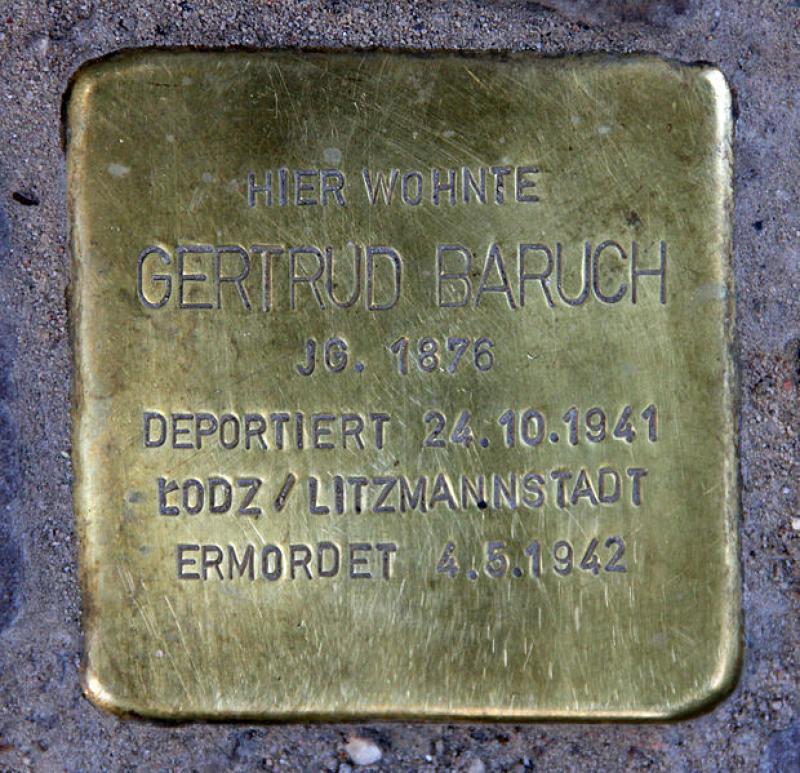 Stolperstein für Gertrud Baruch