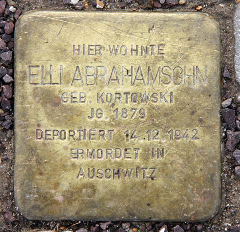 Stolperstein für Elli Abrahamsohn.