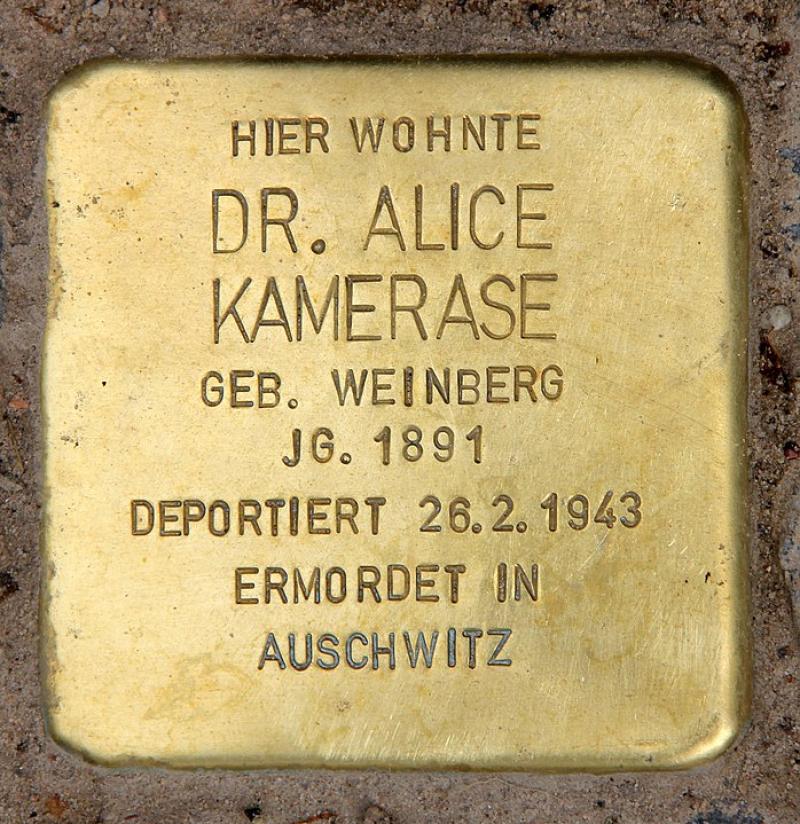 Stolperstein für Alice Kamerase  © OTFW