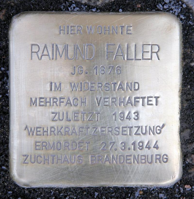Stolperstein für Raimund Faller