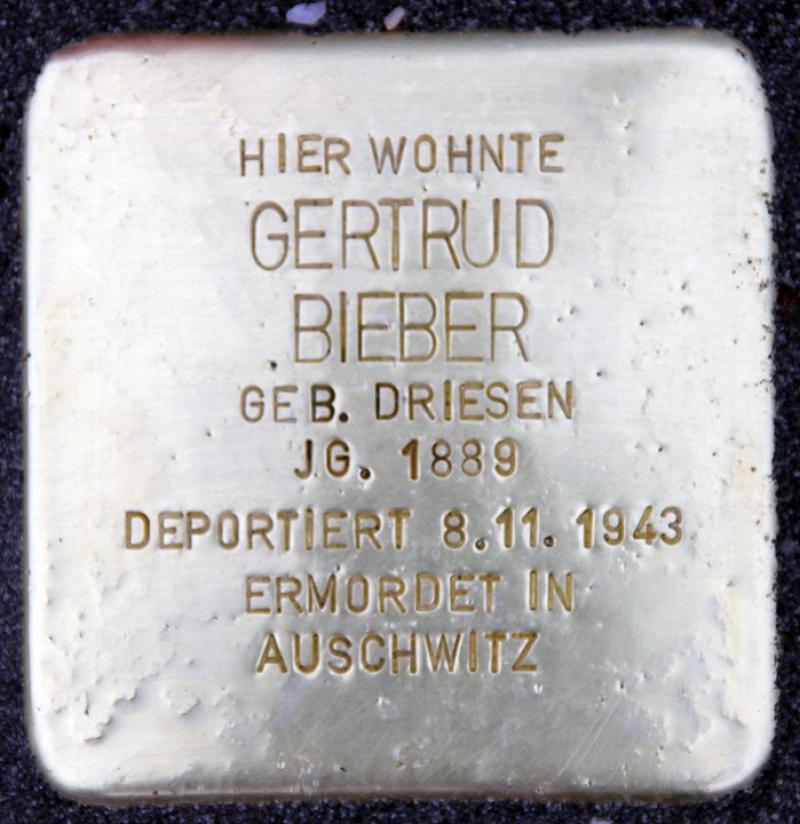 Stolperstein für Gertrud Bieber © OTFW