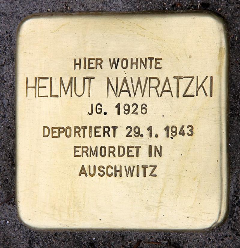 Stolperstein Helmut Nawratzki © OTFW Berlin