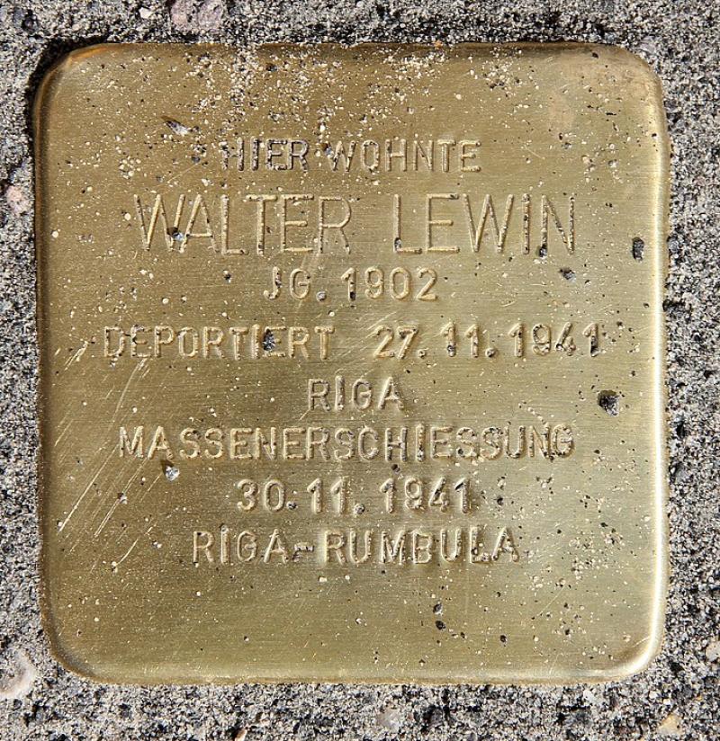 Stolperstein Walter Lewin © OTFW Berlin