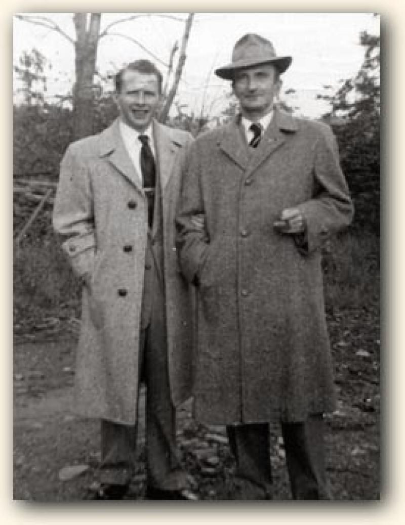 Max und Siegbert Freiberg, 1954 in New York (c) The Yiddish Radio Project