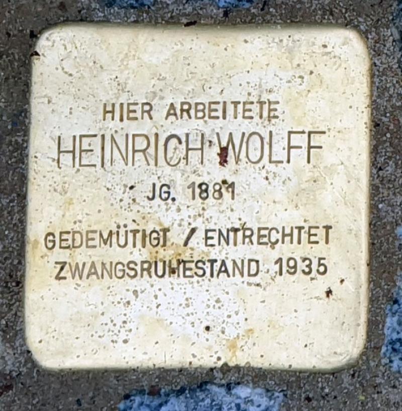 Stolperstein für Heinrich Wolff © OTFW