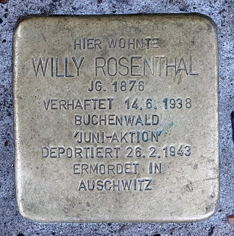 Stolperstein für Willy Rosenthal   © OTFW