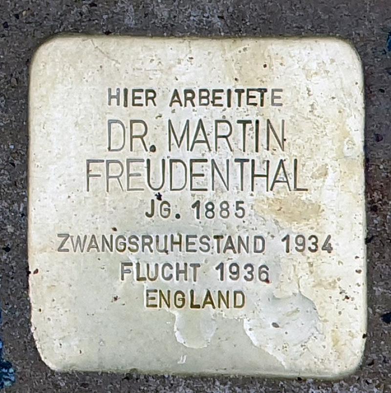 Stolperstein für Martin Freudenthal © OTFW