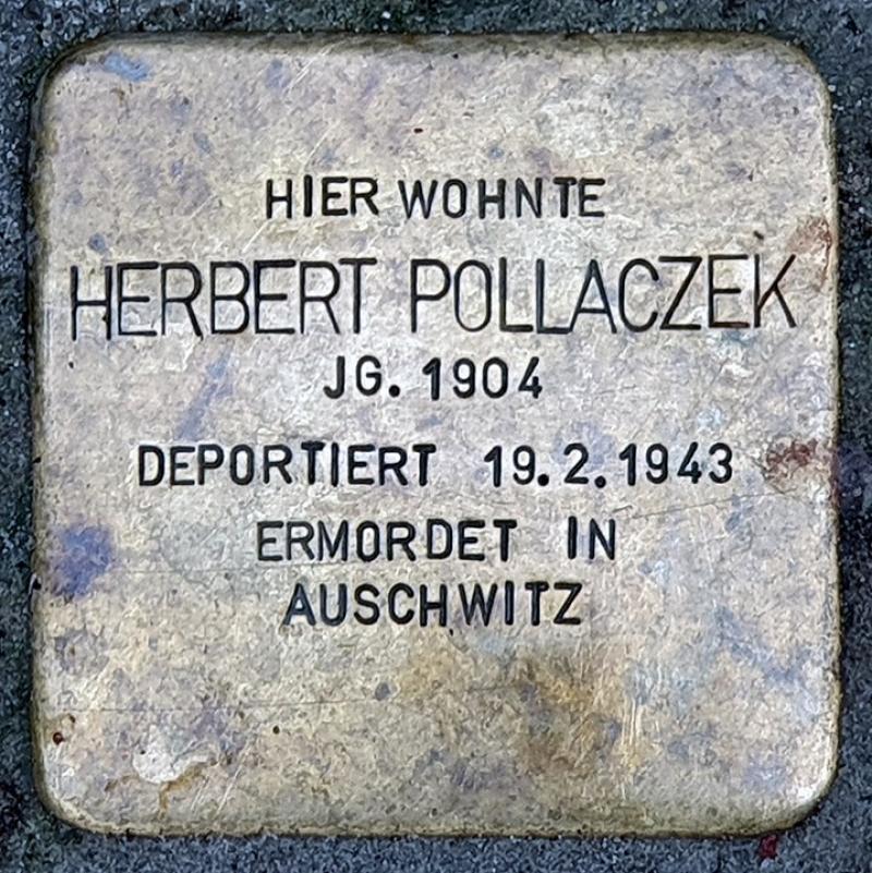 Stolperstein für Herbert Pollaczek   © OTFW