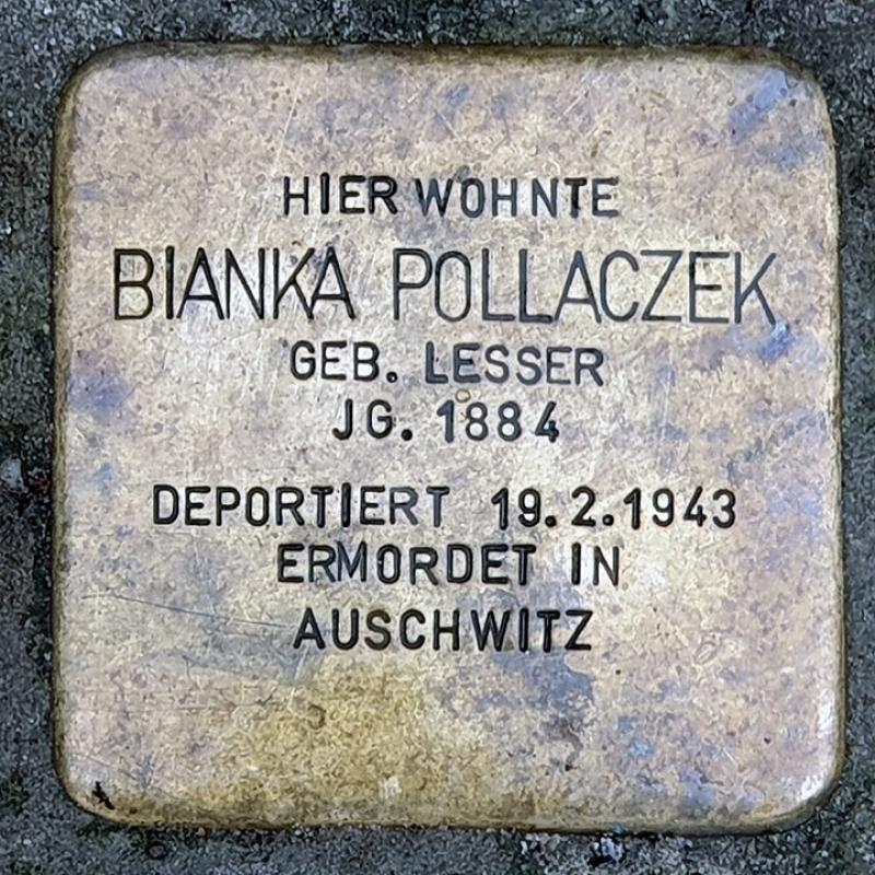 Stolperstein für Bianka Pollaczek   © OTFW