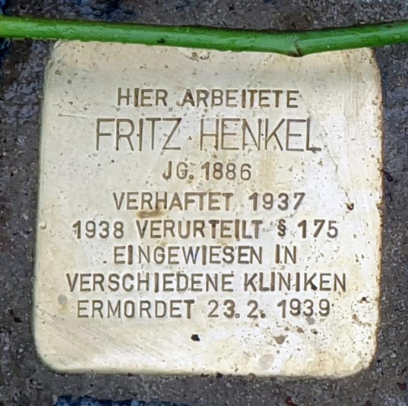Stolperstein für Fritz Henkel © OTFW