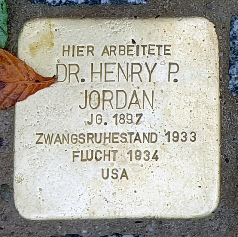 Stolperstein für Henry Jordan © OTFW