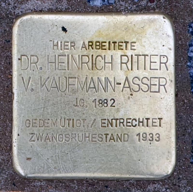 Stolperstein für Heinrich Kaufmann-Asser © OTFW