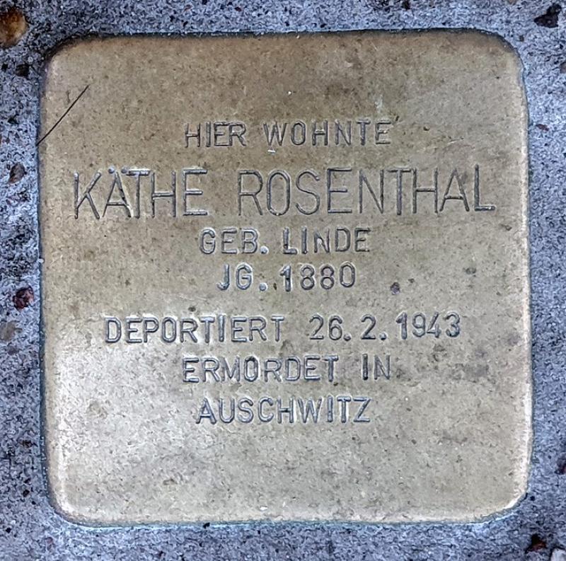 Stolperstein für Käthe Rosenthal   © OTFW