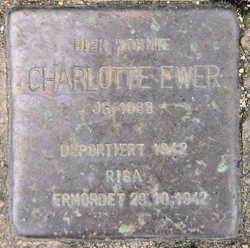 Stolperstein für Charlotte Ewer © OTFW