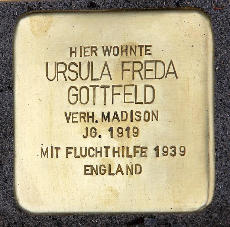 Stolperstein Ursula Freda Gottfeld © OTFW Berlin