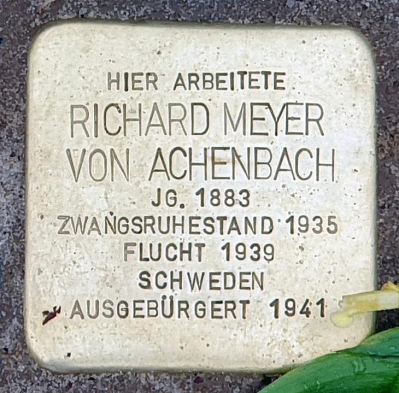 Stolperstein für Richard Meyer von Achenbach © OTFW