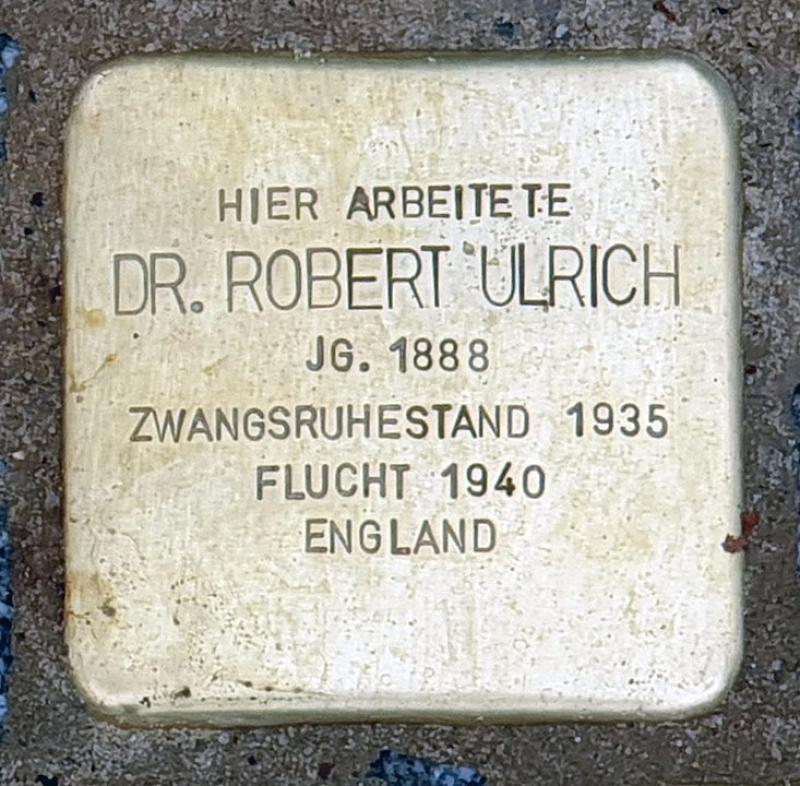 Stolperstein für Robert Ulrich © OTFW