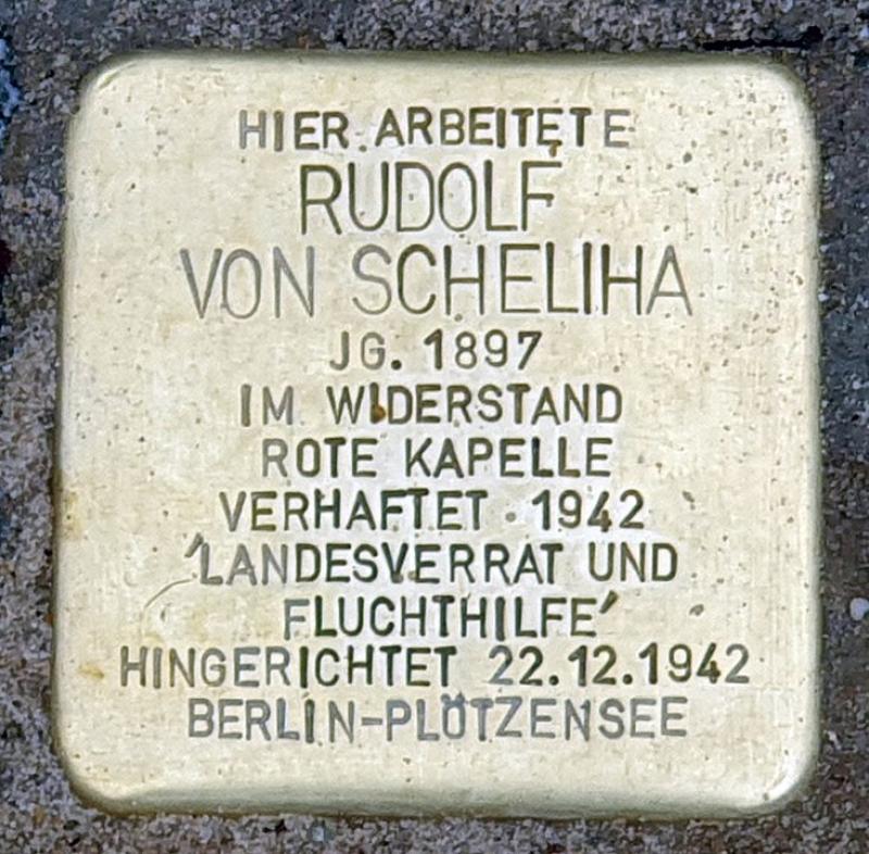Stolperstein für Rudolf von Scheliha © OTFW