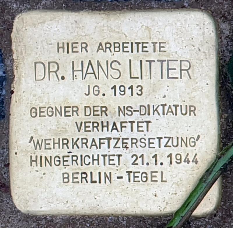 Stolperstein für Hans Litter © OTFW