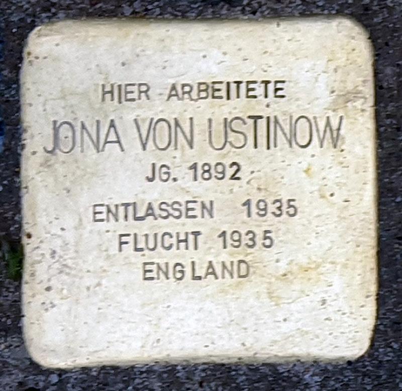 Stolperstein für Jona von Ustinow © OTFW