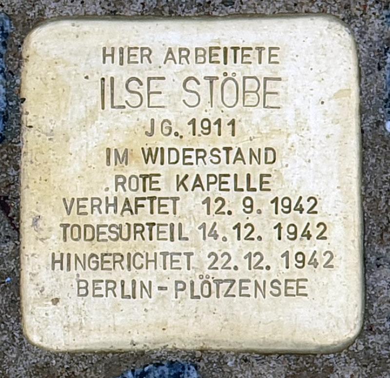 Stolperstein für Ilse Stöbe © OTFW
