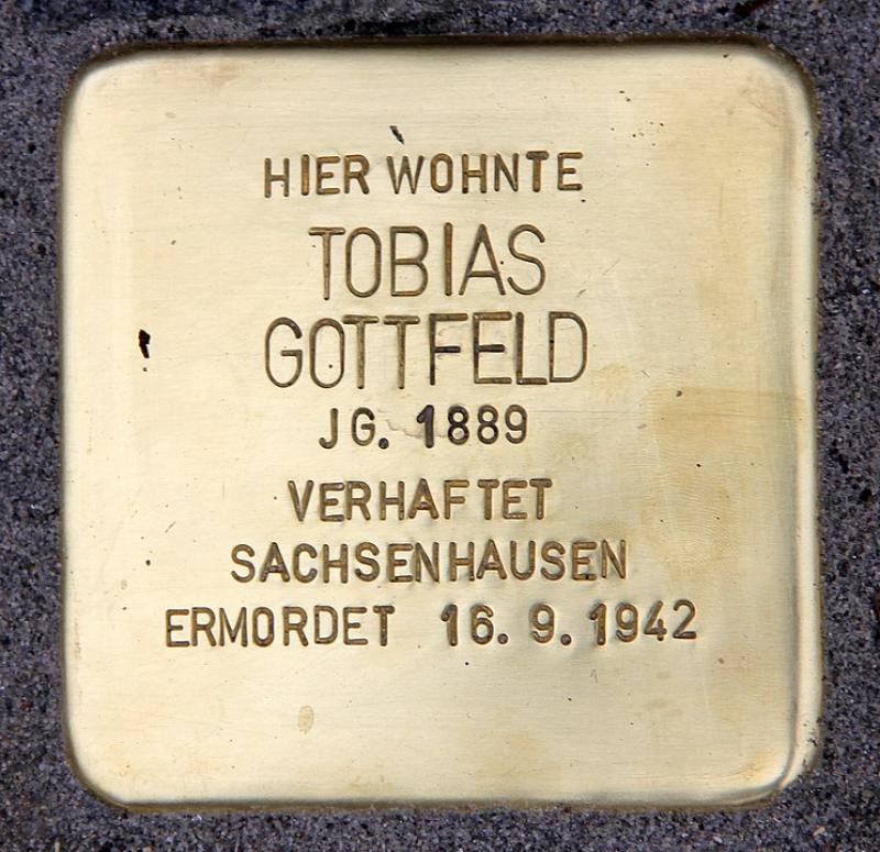 Stolperstein Tobias Gottfeld © OTFW Berlin
