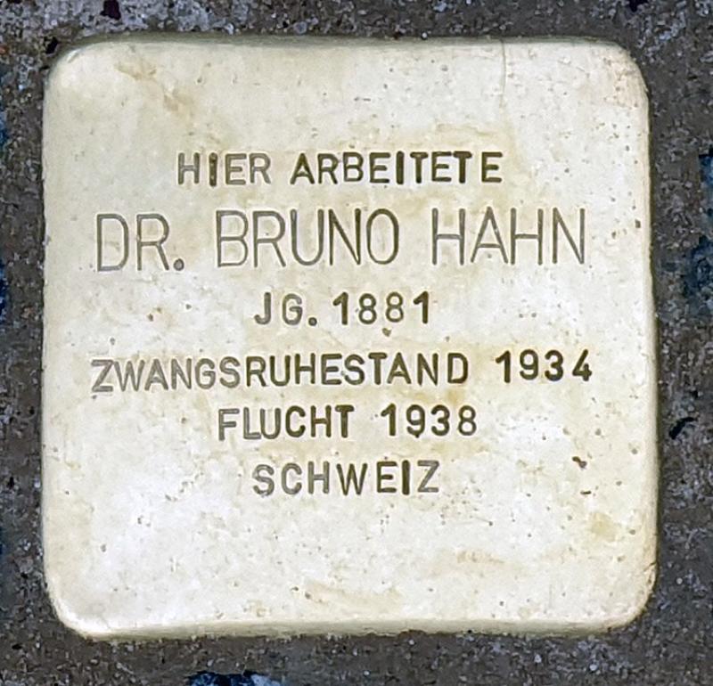 Stolperstein für Bruno Hahn © OTFW