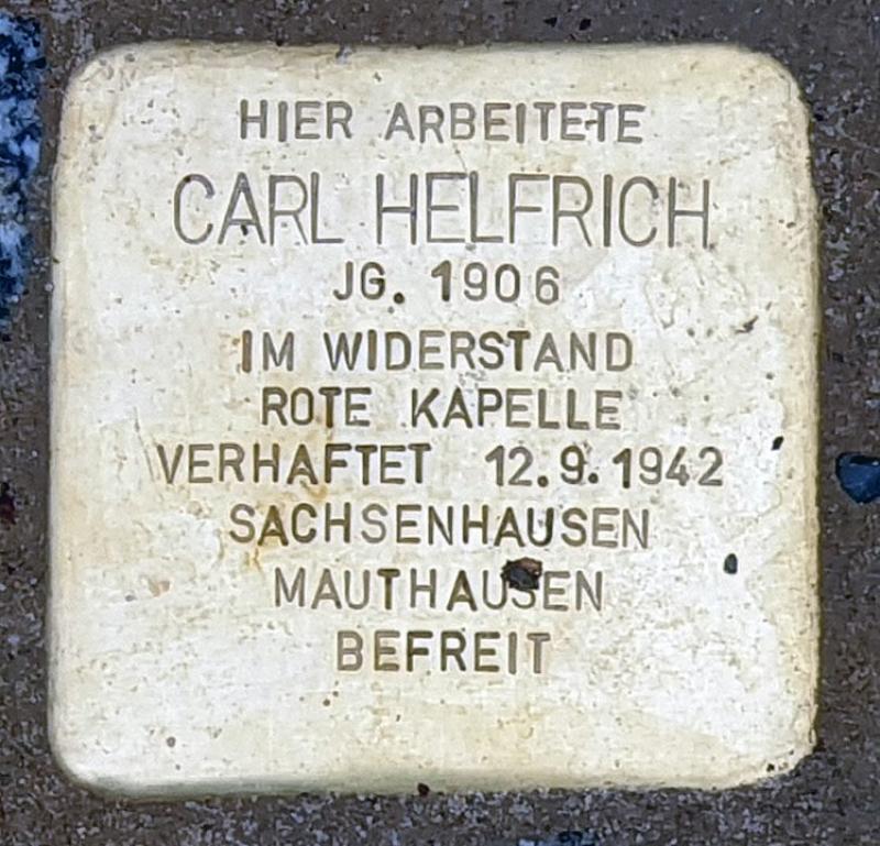 Stolperstein für Carl Helfrich  © OTFW
