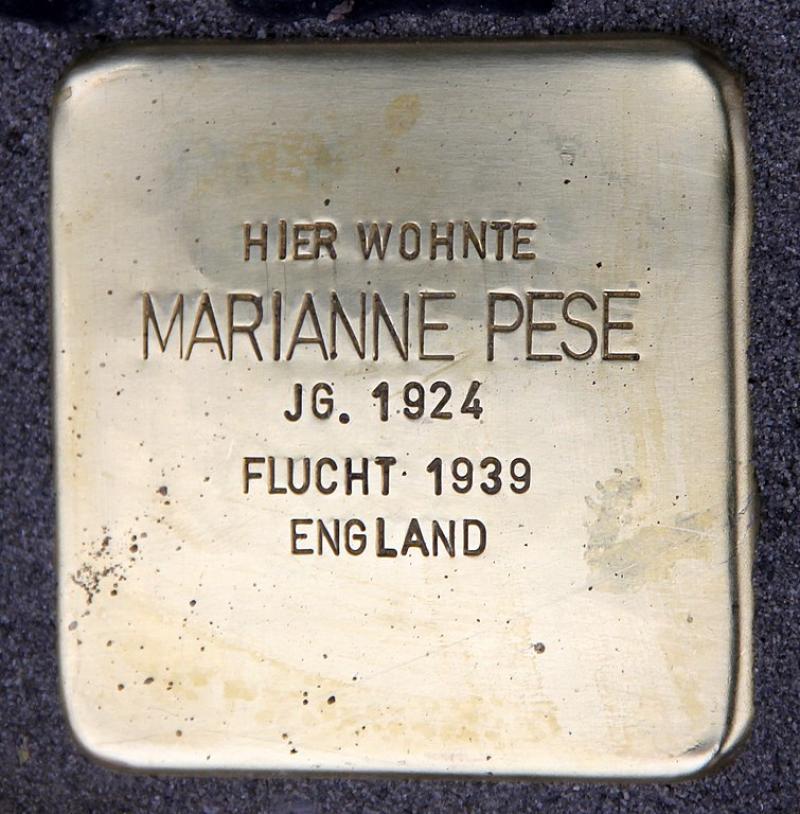 Stolperstein für Marianne Pese, Foto: OTFW