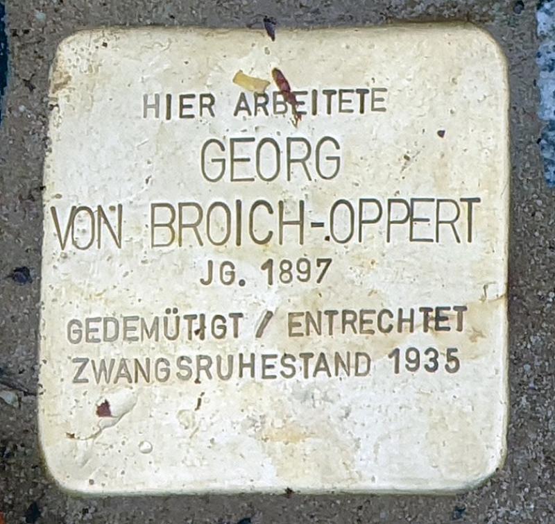 Stolperstein für Georg von Broich-Oppert © OTFW