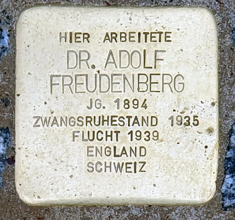 Stolperstein für Adolf Freudenberg © OTFW