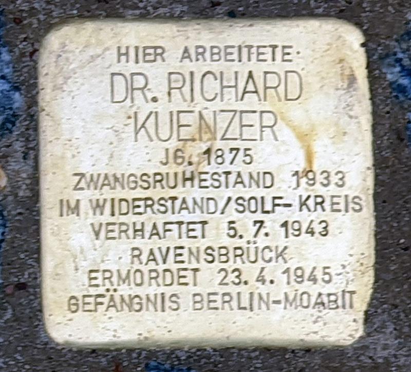 Stolperstein für Richard Kuenzer © OTFW
