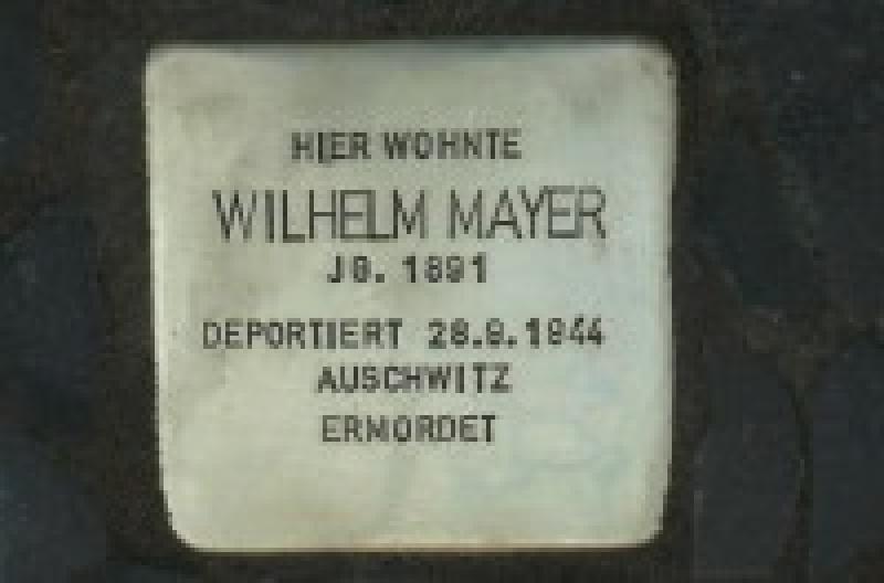 Stolperstein für Wilhelm Mayer, Foto: Wolfgang Knoll, 2010
