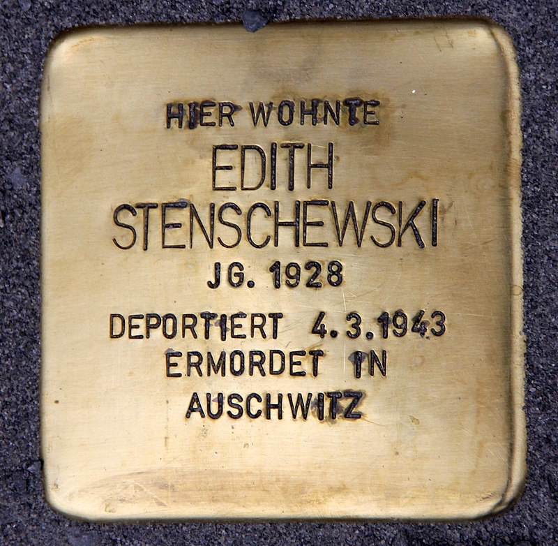 Stolperstein Edith Stenschewski © OTFW