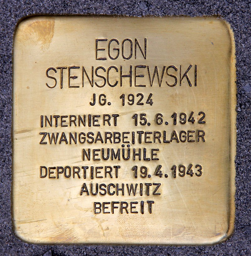 Stolperstein Egon Stenschewski © OTFW