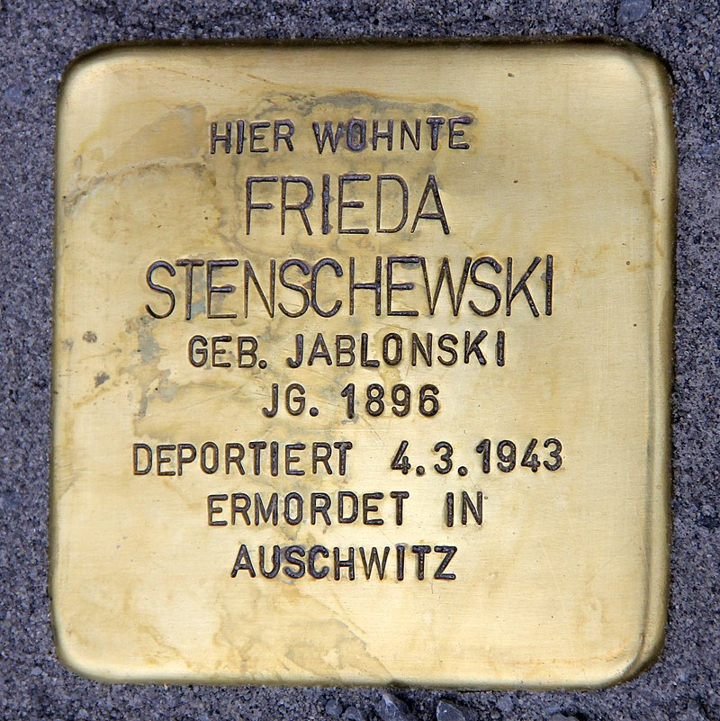 Stolperstein Frieda Stenschewski © OTFW