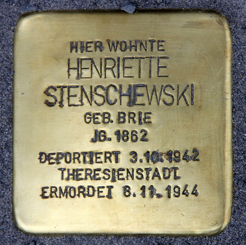 Stolperstein Henriette Stenschewski © OTFW