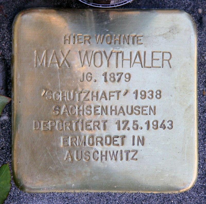 Stolperstein Max Woythaler © OTFW