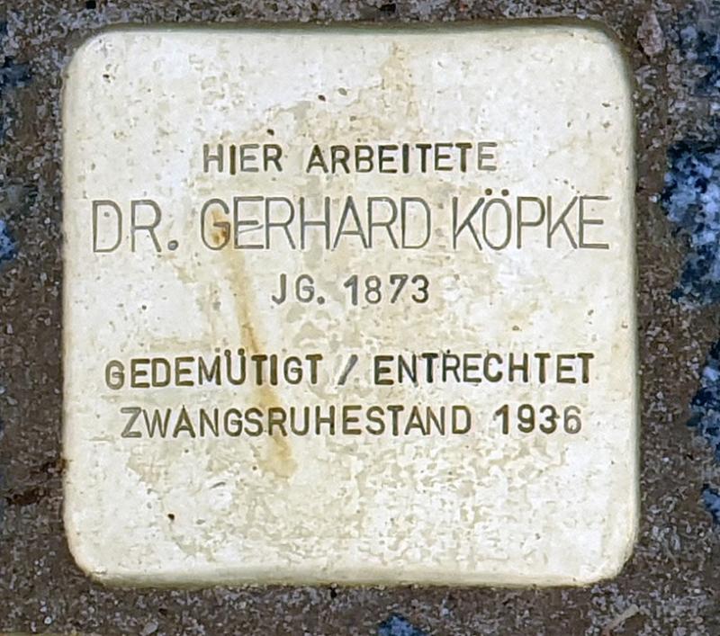 Stolperstein für Gerhard Köpke © OTFW