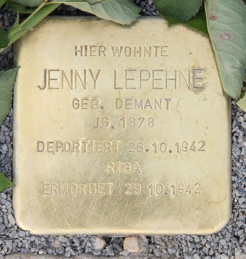 Stolperstein für Jenny Lepehne © OTFW
