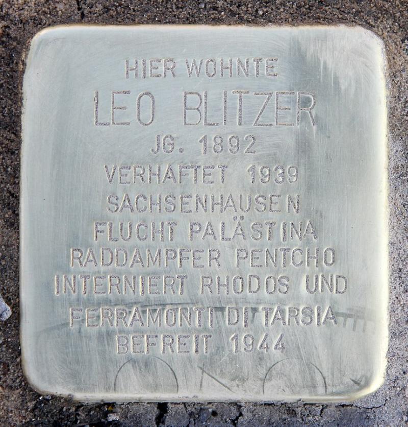 Stolperstein Leo Blitzer © OTFW Berlin
